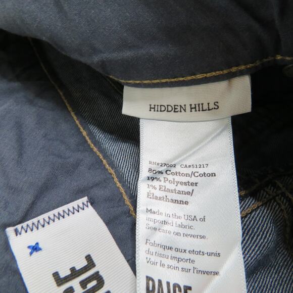PAIGE Hidden Hills Dark Wash Flared Boot Cut Jeans Size 25 - Picture 6 of 9